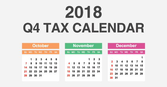 Small Business CPA - Q4 Tax Calendar